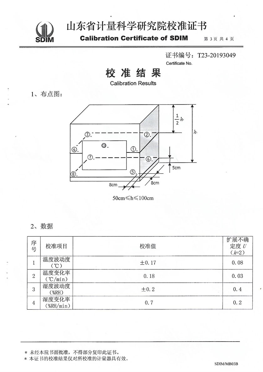 龍巖市中鑫質檢技術服務有限公司-溫濕度檢定箱案例