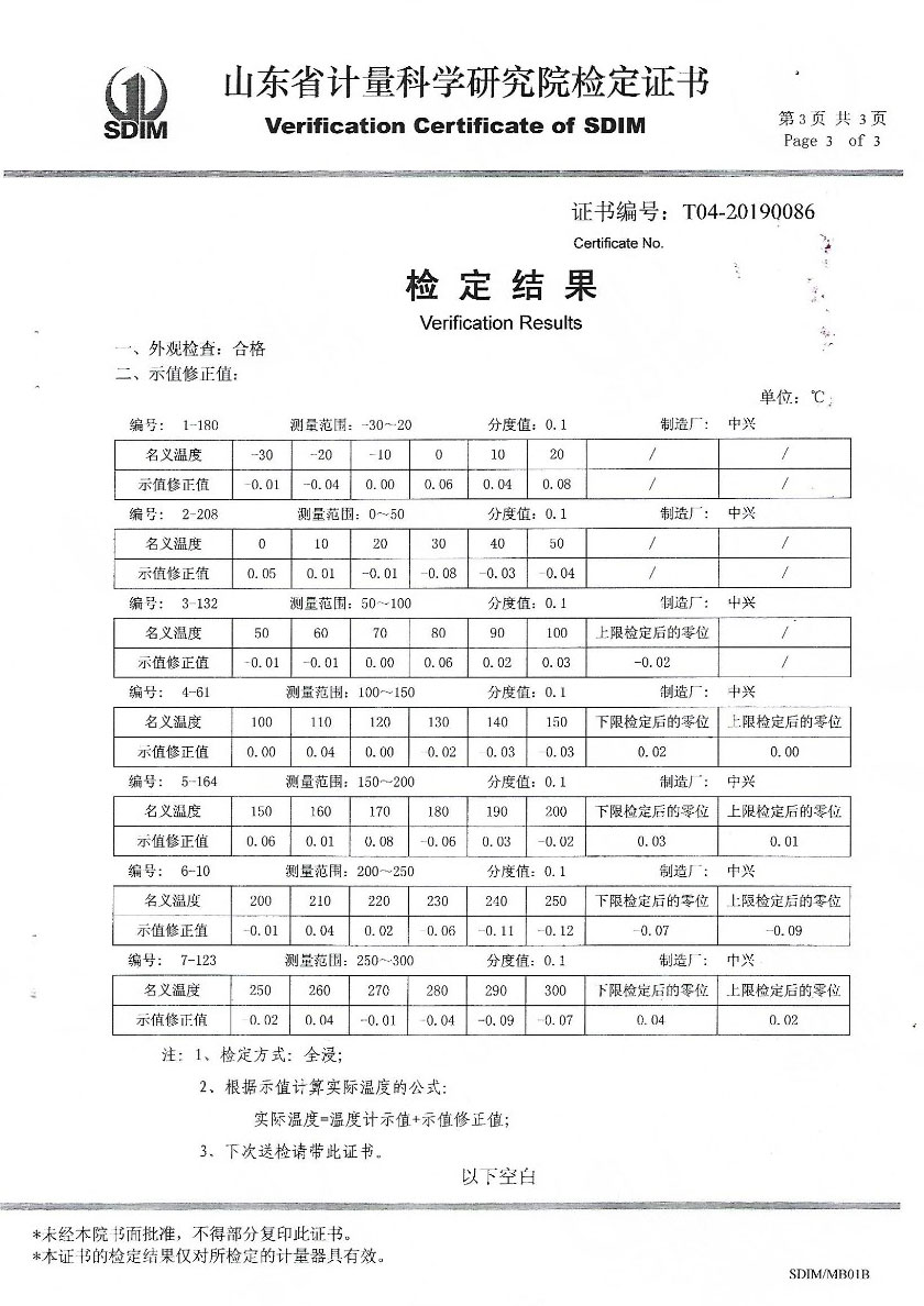 赤峰鑫椿檢測技術(shù)服務(wù)有限公司-標準水銀溫度計案例