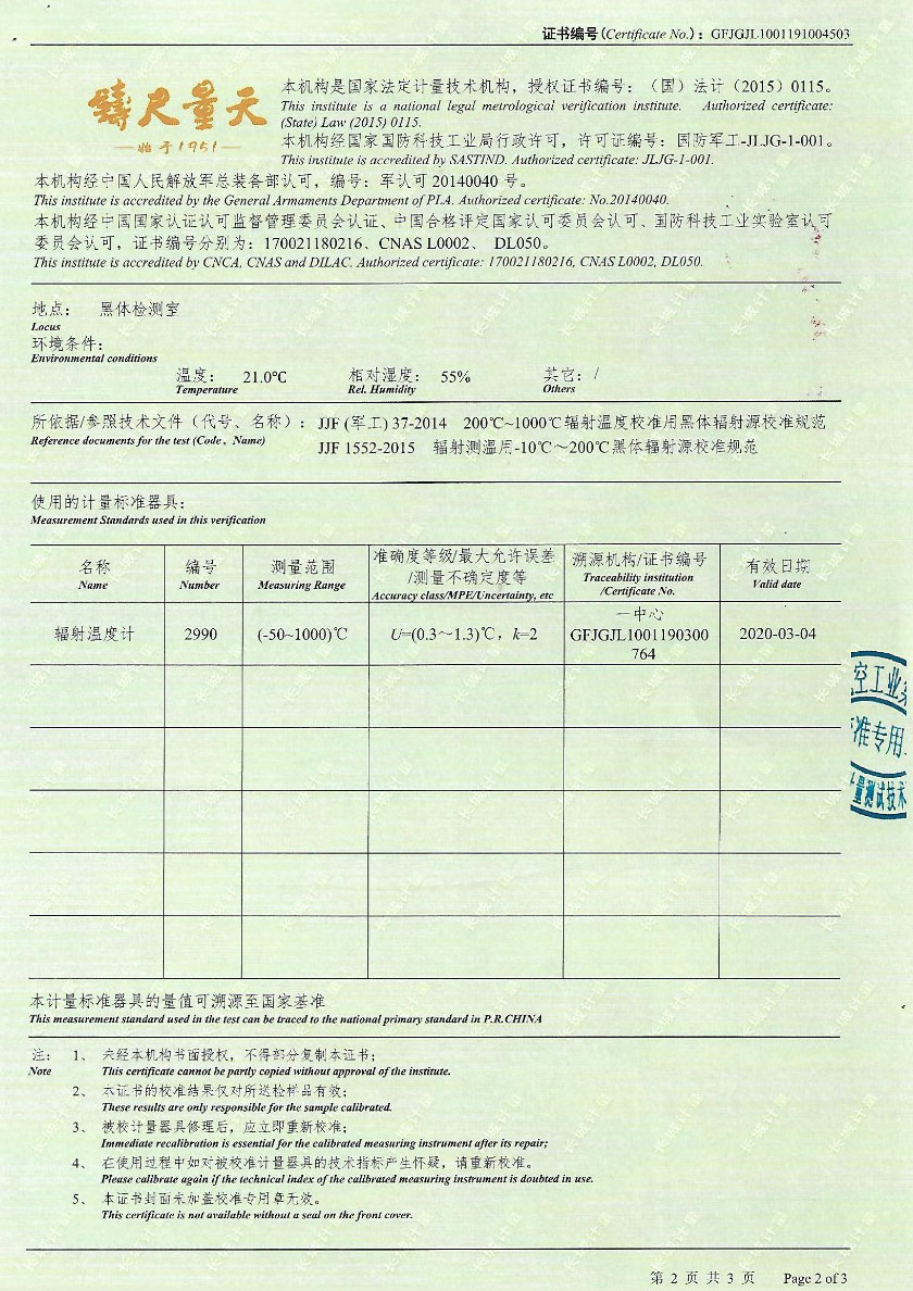 濱州市計(jì)量測(cè)試檢定所-黑體輻射源案例